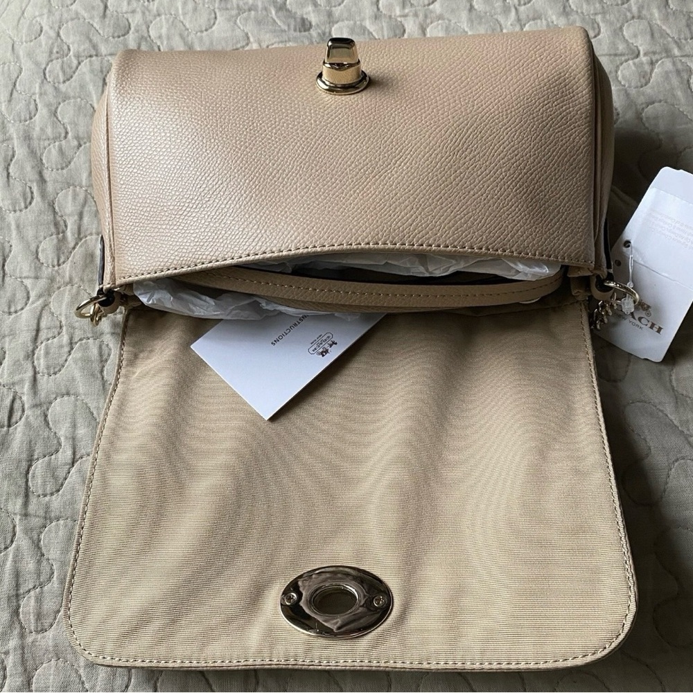 Coach Mini Ruby Crossbody
Leather Bag with Gold Chain (Nude) - Picture 4 of 5